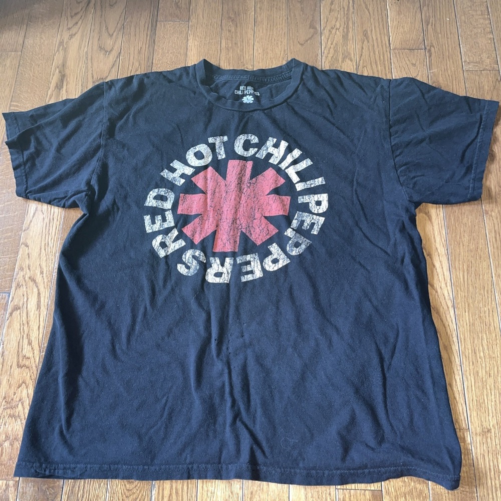 Red Hot Chili Peppers Large Shirt Black T-Shirt Concert  90s Y2K